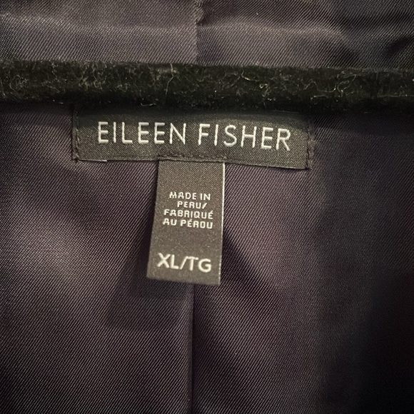 Eileen Fisher alpaca boucle classic collared winter coat size XL - Picture 7 of 12